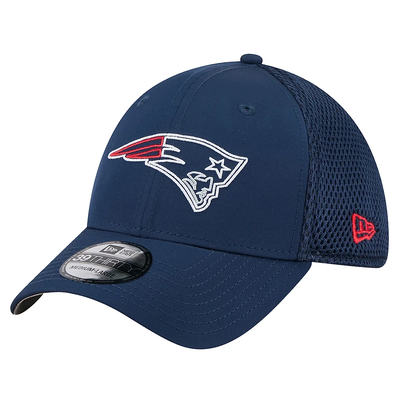 Men's New Era  Navy New England Patriots Outline 39THIRTY Flex Hat