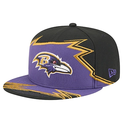Men's New Era  Black/Purple Baltimore Ravens Break 59FIFTY Fitted Hat