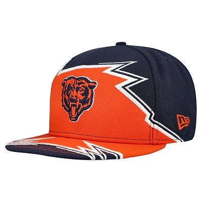 Men's New Era  Navy/Orange Chicago Bears Break 59FIFTY Fitted Hat