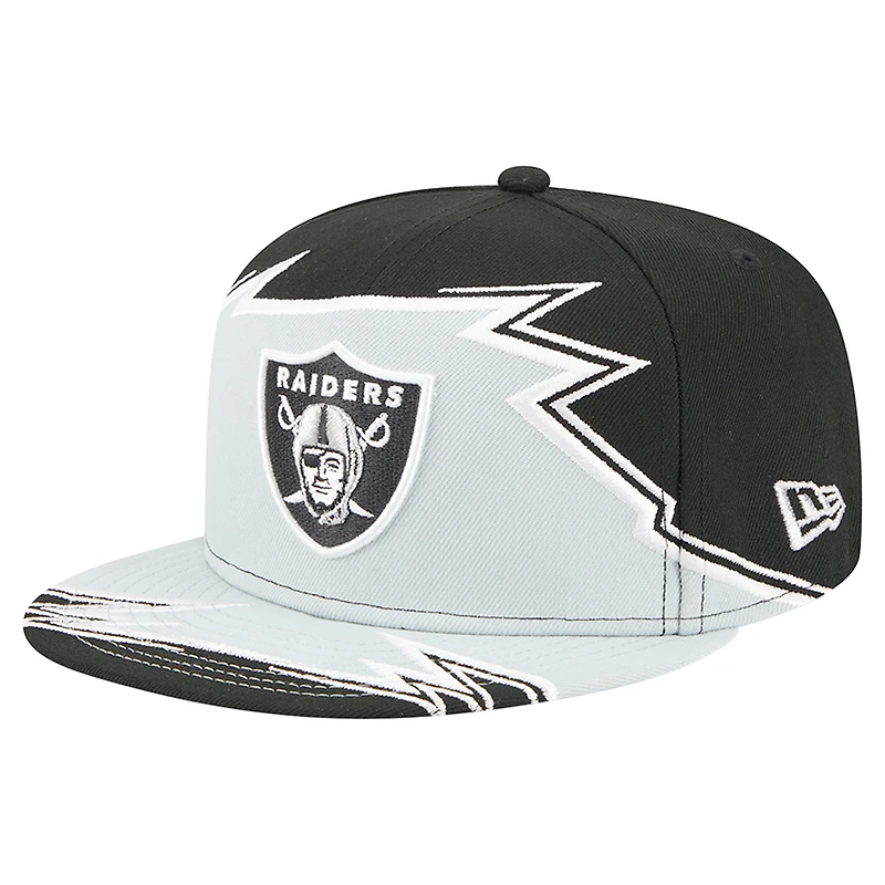 Men's New Era  Black/Gray Las Vegas Raiders Break 59FIFTY Fitted Hat