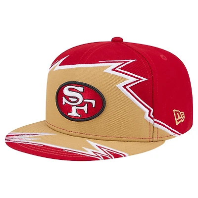 Men's New Era  Scarlet/Gold San Francisco 49ers Break 59FIFTY Fitted Hat