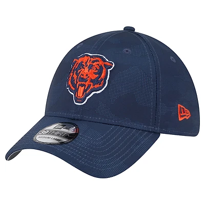 Men's New Era  Navy Chicago Bears Tonal Camo 39THIRTY Stretch Fit Hat