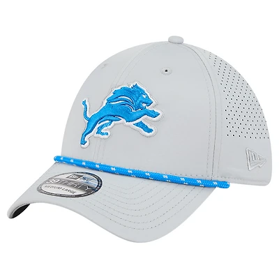 Men's New Era Blue Detroit Lions Perforated 39THIRTY Flex Hat