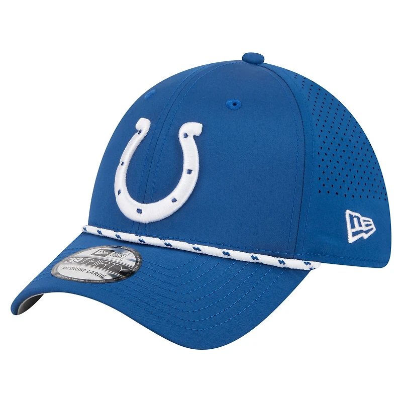 Men's New Era Royal Indianapolis Colts Perforated 39THIRTY Flex Hat