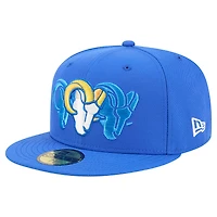 Men's New Era Royal Los Angeles Rams Tri-Hit 59FIFTY Fitted Hat