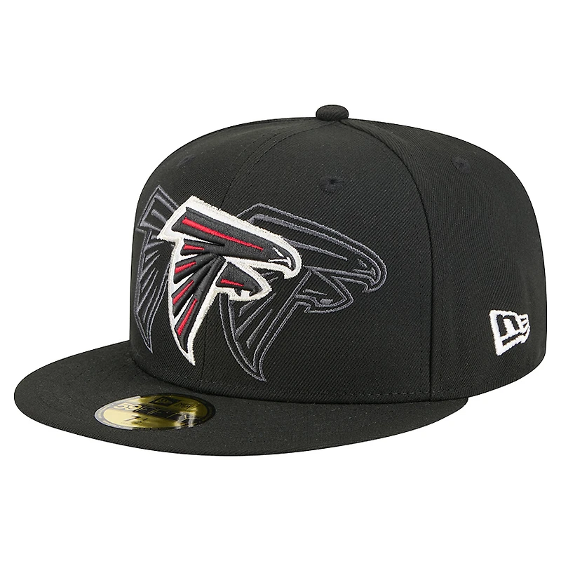 Men's New Era Black Atlanta Falcons Tri-Hit 59FIFTY Fitted Hat