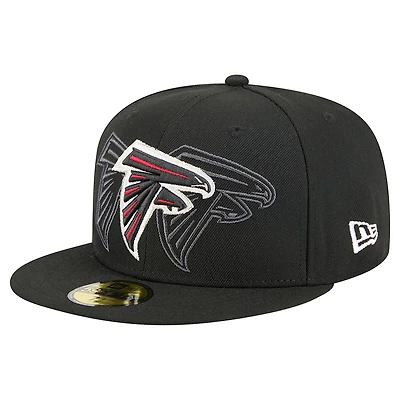 Men's New Era Black Atlanta Falcons Tri-Hit 59FIFTY Fitted Hat