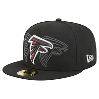 Men's New Era Black Atlanta Falcons Tri-Hit 59FIFTY Fitted Hat
