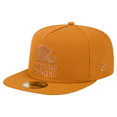 Men's New Era  Brown Cleveland Browns Color Pack A-Frame 59FIFTY Fitted Hat