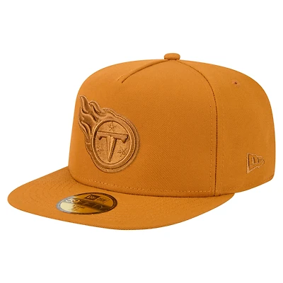 Men's New Era  Brown Tennessee Titans Color Pack A-Frame 59FIFTY Fitted Hat