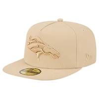 Men's New Era  Light Beige Denver Broncos Color Pack A-Frame 59FIFTY Fitted Hat