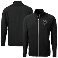 Men's Cutter & Buck  Black D.C. United Adapt Eco Knit Hybrid Recycled Raglan Full-Zip Jacket