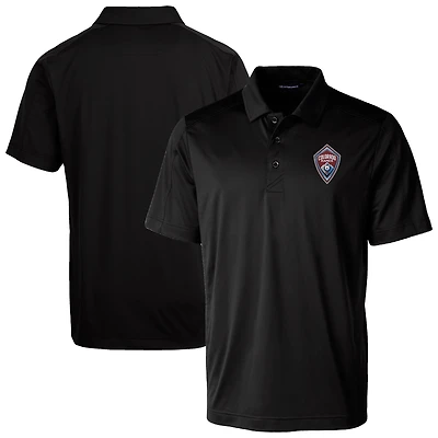 Men's Cutter & Buck  Black Colorado Rapids Prospect Eco Textured Stretch Recycled Polo