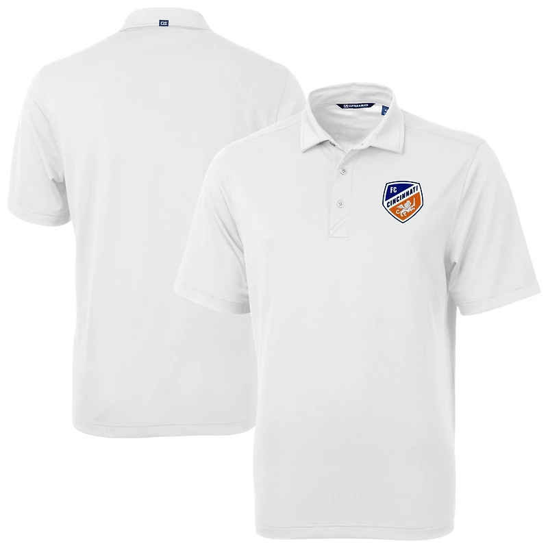 Men's Cutter & Buck  White FC Cincinnati Virtue Eco Pique Recycled Polo