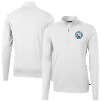 Men's Cutter & Buck Chicago Fire Virtue Eco Pique Recycled Quarter-Zip Pullover Top