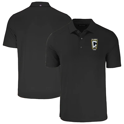 Men's Cutter & Buck Black Columbus Crew Forge Eco Stretch Recycled Polo