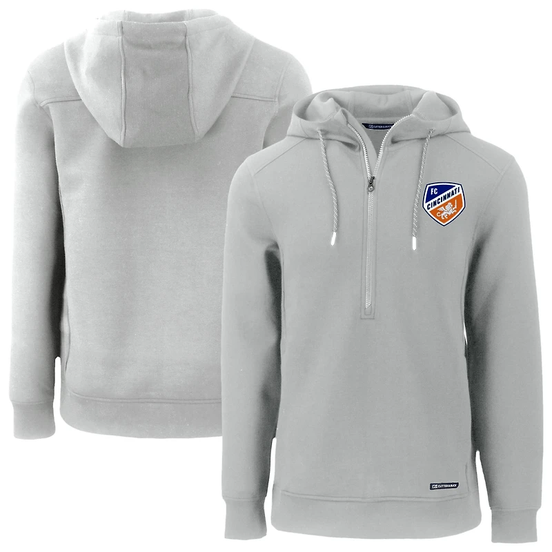 Men's Cutter & Buck FC Cincinnati Roam Eco Half-Zip Recycled Pullover Hoodie