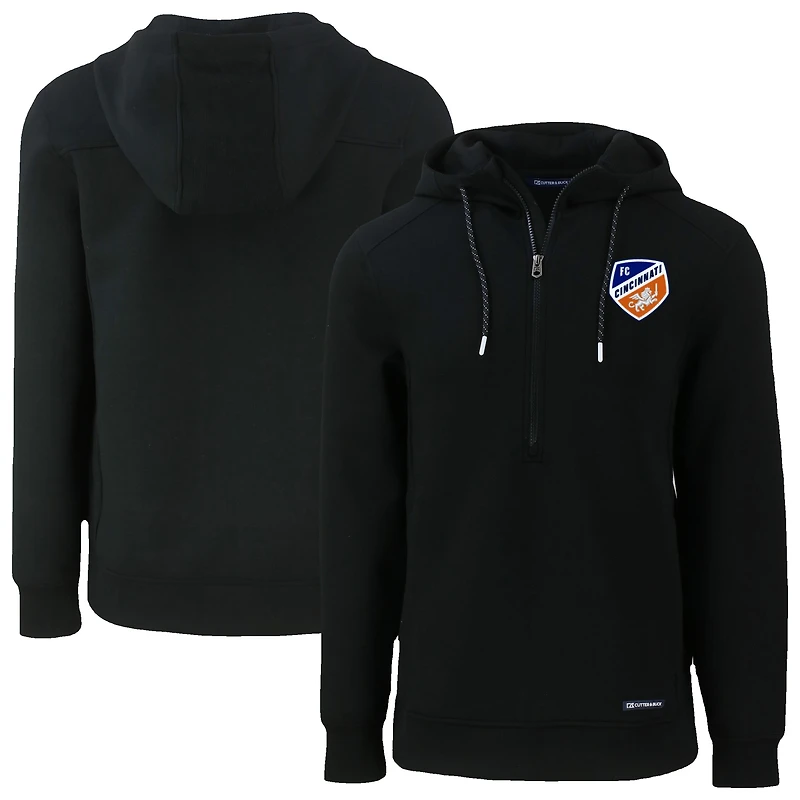 Men's Cutter & Buck FC Cincinnati Roam Eco Half-Zip Recycled Pullover Hoodie