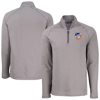 Men's Cutter & Buck  Heather Gray FC Cincinnati Peshastin Eco Fleece Recycled Quarter-Zip Pullover Top