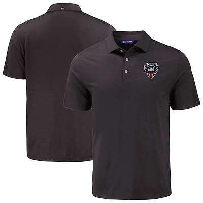 Men's Cutter & Buck Black D.C. United Coastline Epic Comfort Eco Recycled Polo