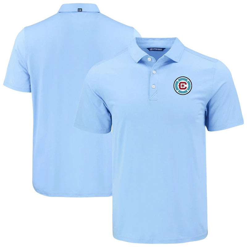 Men's Cutter & Buck Powder Blue Chicago Fire Coastline Epic Comfort Eco Recycled Polo