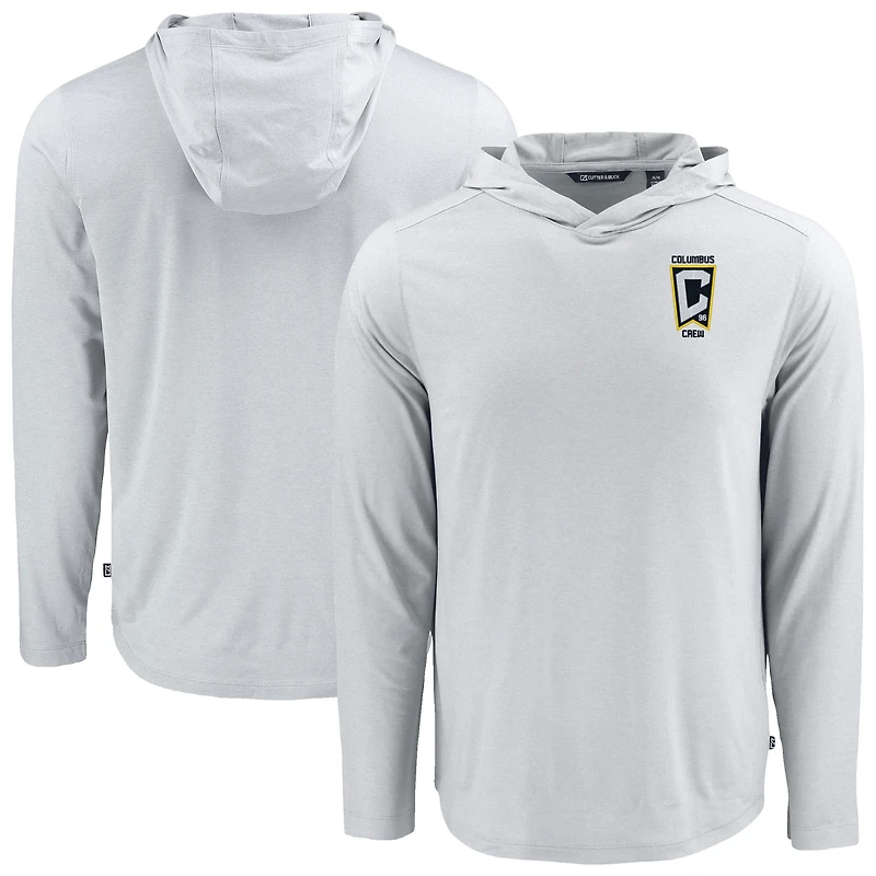 Men's Cutter & Buck Columbus Crew Coastline Epic Comfort Eco Recycled Long Sleeve Hoodie T-Shirt