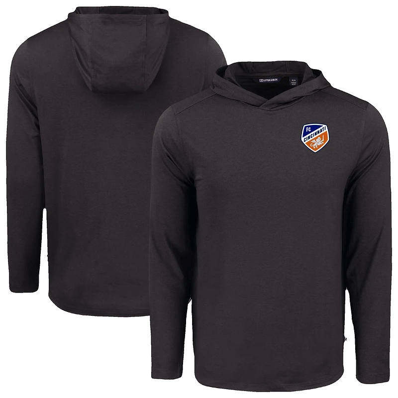 Men's Cutter & Buck FC Cincinnati Coastline Epic Comfort Eco Recycled Long Sleeve Hoodie T-Shirt