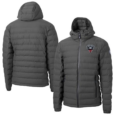 Men's Cutter & Buck Gray D.C. United Mission Ridge Repreve® Eco Insulated Full-Zip Hoodie Puffer Jacket