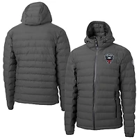 Men's Cutter & Buck Gray D.C. United Mission Ridge Repreve® Eco Insulated Full-Zip Hoodie Puffer Jacket