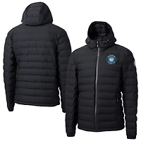 Men's Cutter & Buck Black Charlotte FC Mission Ridge Repreve® Eco Insulated Full-Zip Hoodie Puffer Jacket