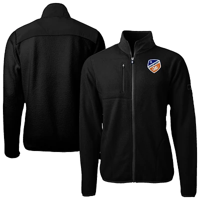 Men's Cutter & Buck Black FC Cincinnati Cascade Eco Sherpa Fleece Full-Zip Jacket