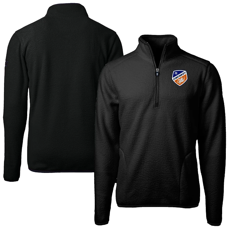 Men's Cutter & Buck FC Cincinnati Cascade Eco Fleece Quarter-Zip Jacket