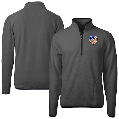 Men's Cutter & Buck  Gray FC Cincinnati Cascade Eco Fleece Quarter-Zip Jacket