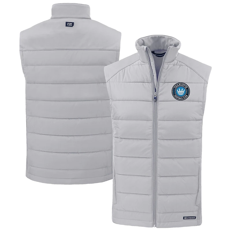 Men's Cutter & Buck Charlotte FC Evoke Hybrid Eco Softshell Recycled Full-Zip Vest
