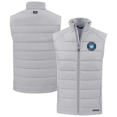 Men's Cutter & Buck Charlotte FC Evoke Hybrid Eco Softshell Recycled Full-Zip Vest