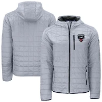 Men's Cutter & Buck  Gray D.C. United Rainier Primaloft Eco Full-Zip Hooded Jacket