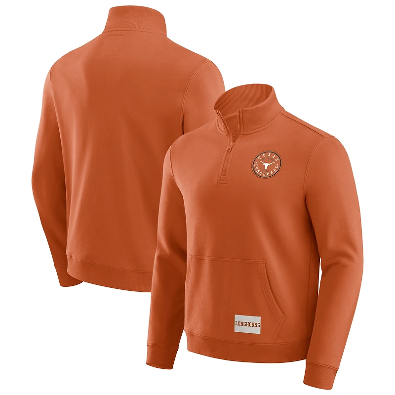 Men's Darius Rucker Collection by Fanatics Texas Orange Longhorns Quarter-Zip Pullover
