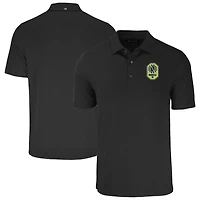 Men's Cutter & Buck Black Nashville SC Forge Eco Stretch Recycled Polo