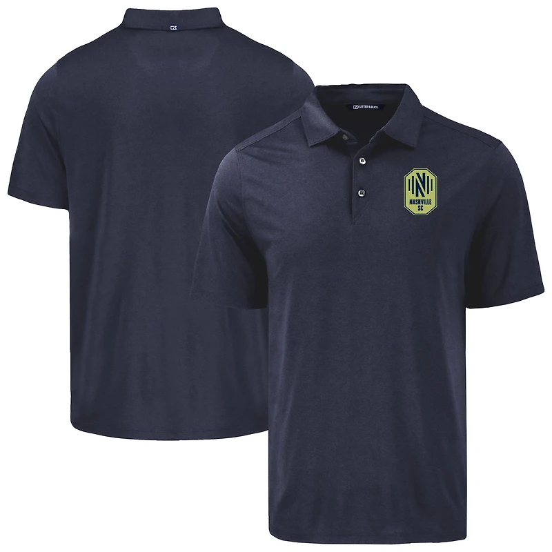 Men's Cutter & Buck Navy Nashville SC Coastline Epic Comfort Eco Recycled Polo