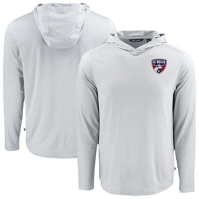 Men's Cutter & Buck Gray FC Dallas Coastline Epic Comfort Eco Recycled Long Sleeve Hoodie T-Shirt