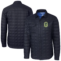 Men's Cutter & Buck  Navy Nashville SC Rainier PrimaLoft Eco Insulated Quilted Shirt Jacket