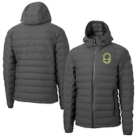 Men's Cutter & Buck Gray Nashville SC Mission Ridge Repreve® Eco Insulated Full-Zip Hoodie Puffer Jacket
