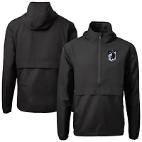 Men's Cutter & Buck  Black Minnesota United FC Charter Eco Recycled Full-Zip Anorak Jacket