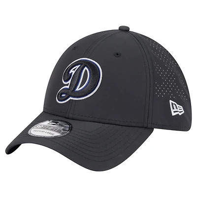 Men's New Era  Black Los Angeles Dodgers Night 39THIRTY Flex Hat