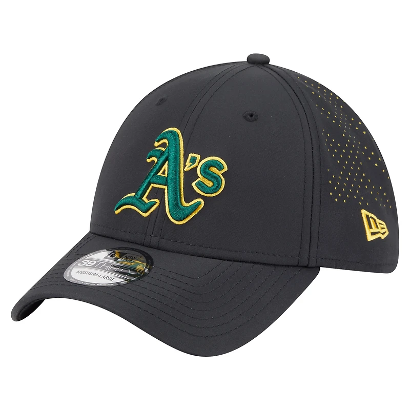 Men's New Era  Black Athletics Night 39THIRTY Flex Hat