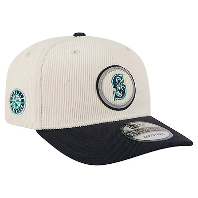 Men's New Era  Cream Seattle Mariners Loyal 9SEVENTY Adjustable Hat