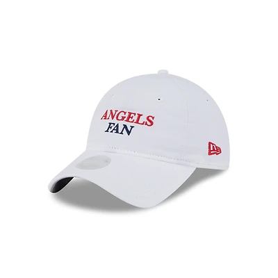 Women's New Era White Los Angeles Angels Team Fan 9TWENTY Adjustable Hat