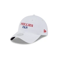 Women's New Era White Philadelphia Phillies Team Fan 9TWENTY Adjustable Hat