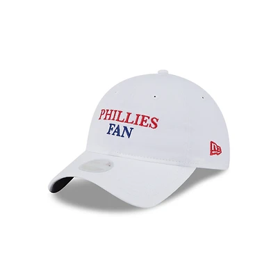 Women's New Era White Philadelphia Phillies Team Fan 9TWENTY Adjustable Hat