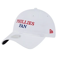 Women's New Era White Philadelphia Phillies Team Fan 9TWENTY Adjustable Hat